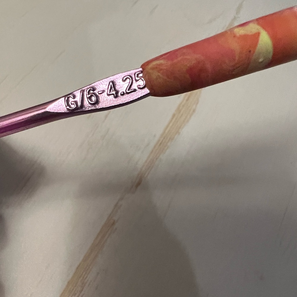 Crochet Needles with handmade clay handle